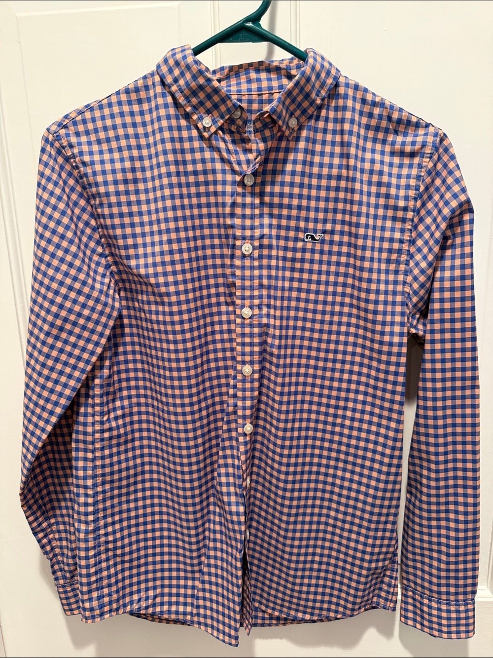 Vineyard Vines Blue and Pink Gingham Button-Down Shirt